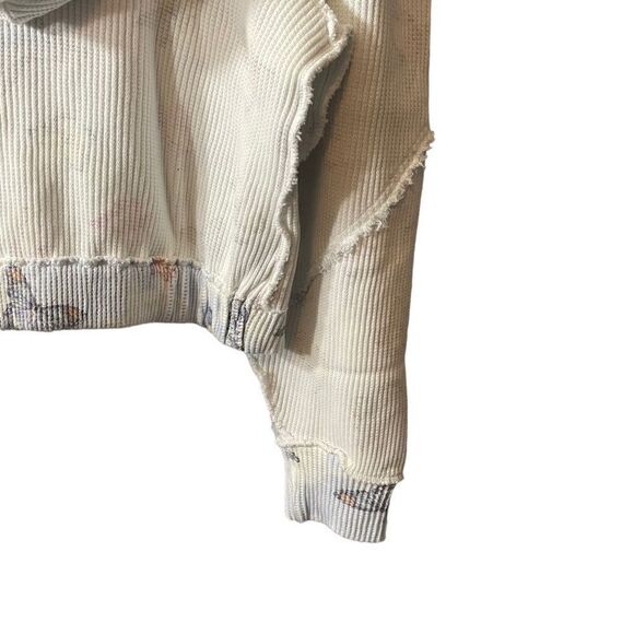 Love Shack Fancy Ciel Cropped Hoodie Aqua Reflections Butterfly Size Small NWT - Picture 11 of 15